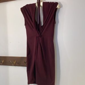Sleeveless, plunging neckline dress- Windsor medium